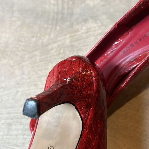 Sag Harbor Regina Style Red/Maroon Faux Reptile Fl07-5-1 Heel Size 7.5 - Picture 8 of 15